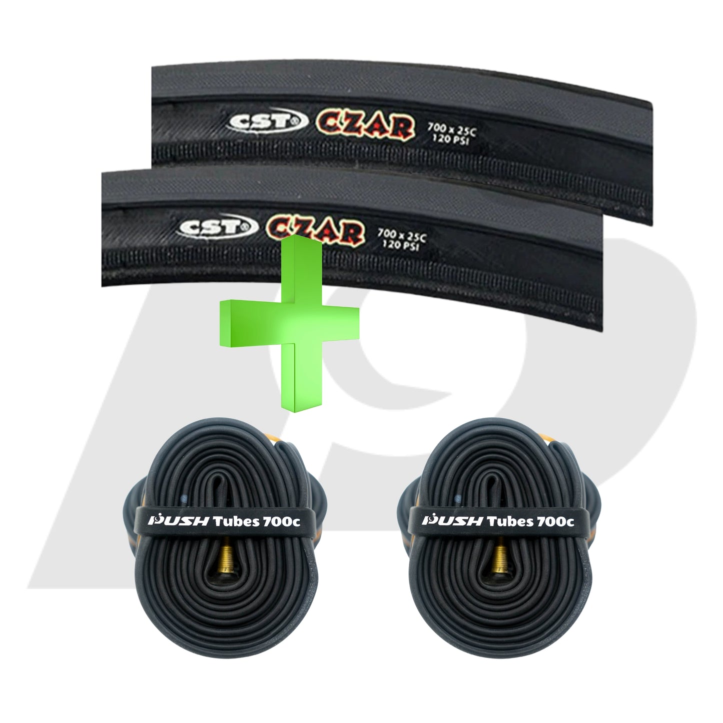 700c x 23 (23-622) CST Czar Tire and Tube Bundle